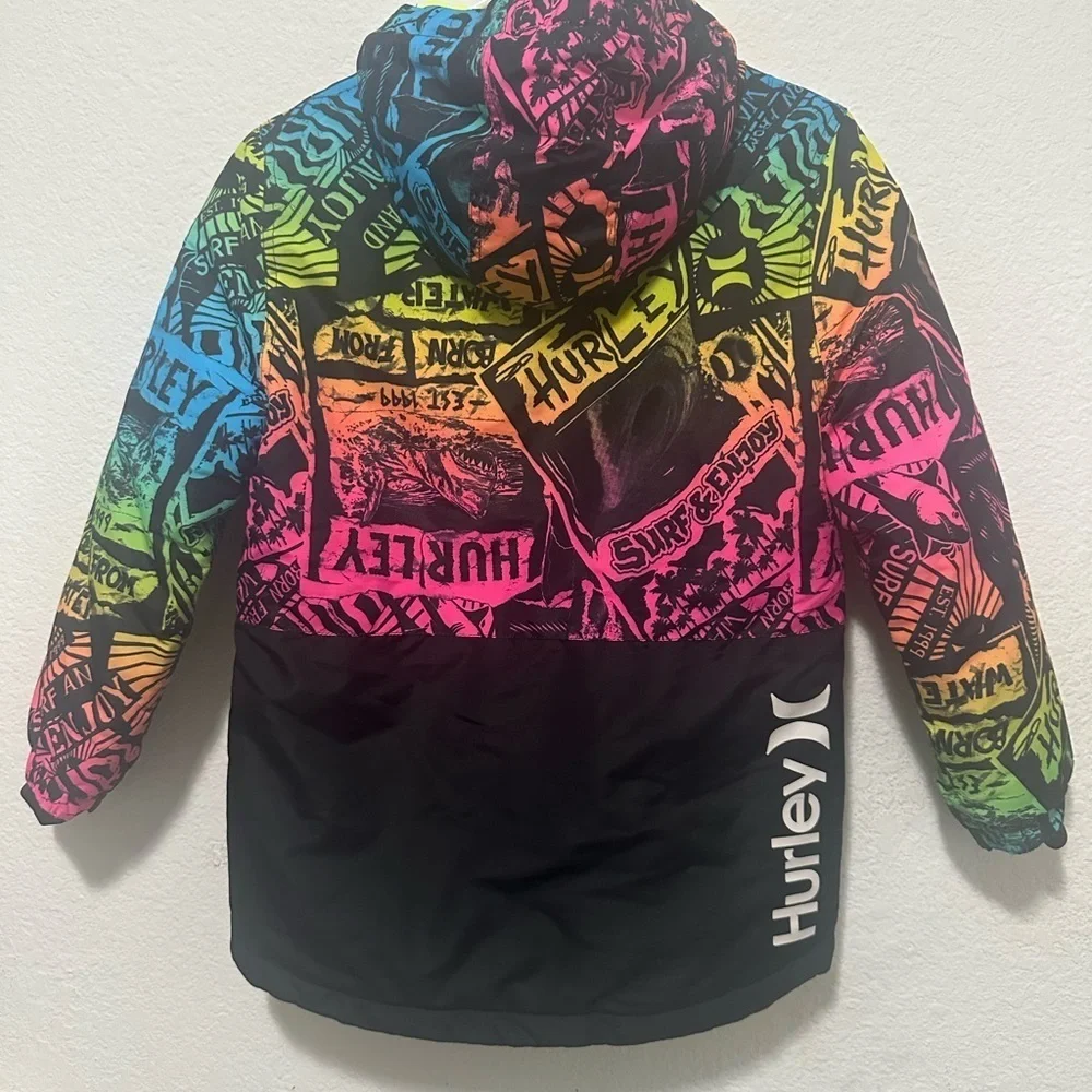 Hurley Multicolor Graphic Hoodie Boys Youth 7/8